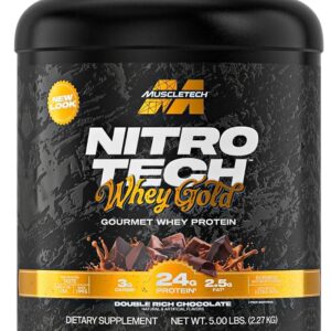 MuscleTech Whey Protein Powder (Double Rich Chocolate, 5LB), 24g Protein